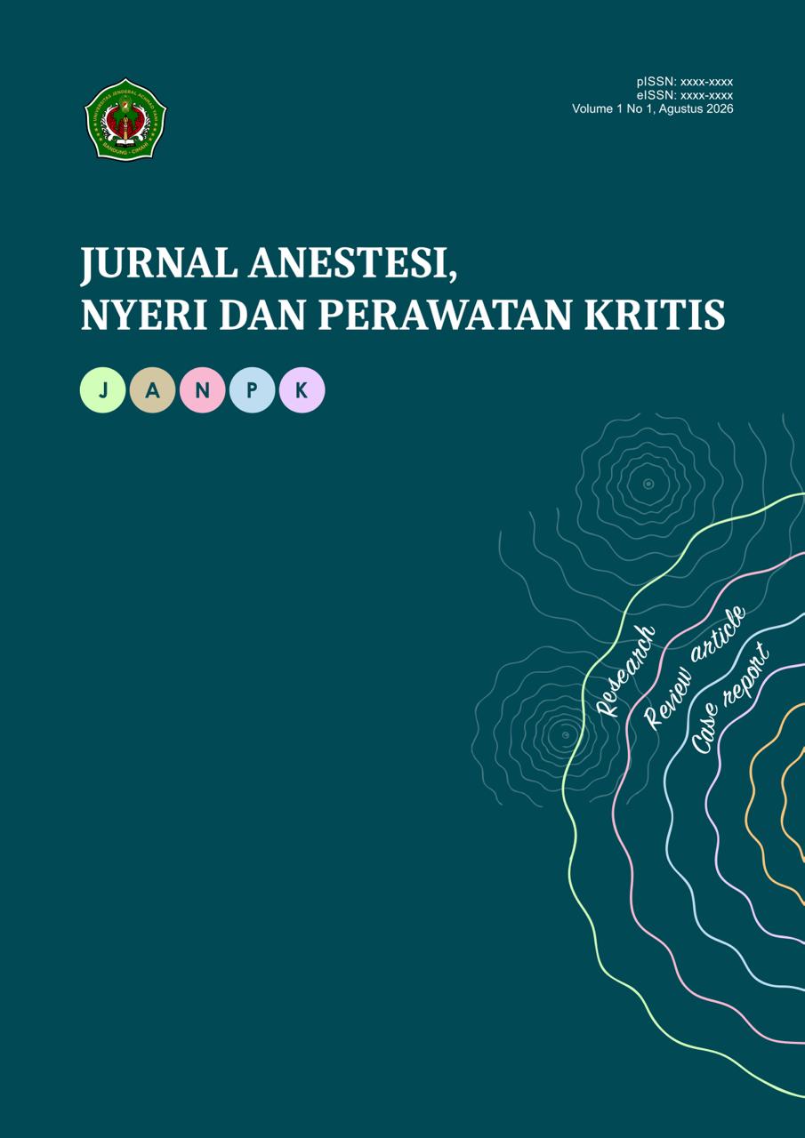 					Lihat Vol 1 No 1 (2026): Jurnal Anestesi, Nyeri dan Perawatan Kritis
				